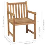Chaise d'extérieur 60 x 58 cm - Bois massif - Bois/Imitation