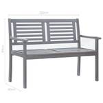 Banc de meuble 47294 Gris - Bois massif - Bois/Imitation - 60 x 89 x 60 cm