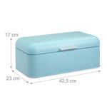 Retro Brotkasten Metall Blau - Metall - 43 x 17 x 23 cm