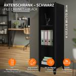 Aktenschrank aus Stahl Schwarz