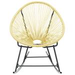 Gartenstuhl D1117 Gelb - Rattan - 79 x 82 x 69 cm