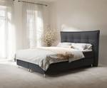 Boxspringbett Minori Schwarz - Breite: 200 cm