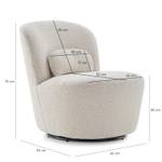 Fauteuil rond pivotant - DAMIEN Beige