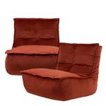 Sitzsack Sofa Dolce, 2-er Set Orange - 158 x 68 cm