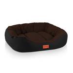 Lit pour chien, coussin SABA II Noir - Marron - 70 x 85 cm