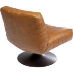 Fauteuil pivotant Napa Marron - Cuir véritable - 72 x 74 x 78 cm