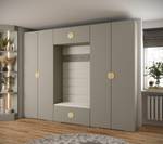 Garderobe Inova 4 Z9 Gold - Grau - Weiß - Gold