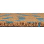 Paillasson Points en fibres de coco Bleu - Marron - Fibres naturelles - Matière plastique - 60 x 2 x 40 cm