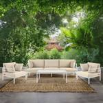 Gartensofa RAMBE Cremeweiß - Weiß - Breite: 225 cm