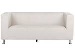 3-Sitzer Sofa FLORO Cremeweiß - Silber - Weiß