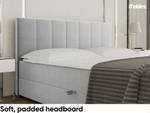 Boxspringbett Chandon Hellgrau - Breite: 166 cm - H3