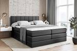 Boxspringbett MOETI KING Hochglanz Schwarz - Breite: 120 cm