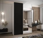 Armoire Lux 3 Noir - Argenté - Blanc - Largeur : 160 cm