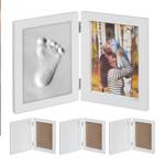 4 x Babybilderrahmen mit Gipsabdruck 4er Set