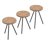 Set de 3 tables d'appoint Ølgod rondes Marron