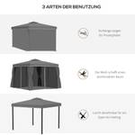 Pavillon 84C-269LG Grau - Metall - 296 x 270 x 296 cm