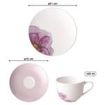 Kaffee-Set Rose Garden 6-teilig Pink - Weiß - Ton - Porzellan - 25 x 13 x 29 cm