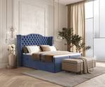 Boxspringbett Royal Blau - Breite: 140 cm