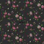 Tapete Blumen 6963 Schwarz - Naturfaser - Textil - 53 x 1005 x 1005 cm