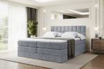 Boxspringbett MIAMI KING Hellgrau - Breite: 160 cm