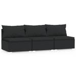 Garten-Lounge-Set (3-teilig) 3013629-13 Schwarz - 70 x 61 x 210 cm