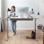 Elektrischer Tisch Easydesk Multiplex Weiß - Breite: 140 cm - Silber