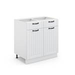 Meuble cuisine Fame-Line 36018 Blanc neige - Blanc