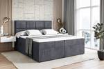 Boxspringbett GALMA Steingrau - Breite: 140 cm - H4