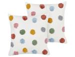 Coussin décoratif WALLFLOWER Blanc - Fibres naturelles - 45 x 10 x 45 cm