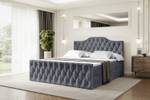 Boxspringbett VILA-1-Z Steingrau - Breite: 120 cm - H3