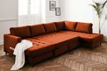 Canapé d'Angle Convertible - ANNA Orange