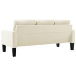 3-Sitzer-Sofa Creme Kunstleder Cremeweiß