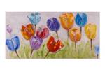 Acrylbild handgemalt Flowers of Joy Massivholz - Textil - Holz teilmassiv - 120 x 60 x 4 cm