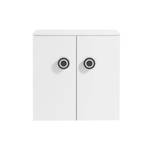 Commode Minimo étroite avec portes MDF - Blanc neige