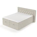 Premium Boxspringbett Jayleen Beige - Grau - Breite: 200 cm