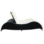 Chaise longue Noir - Matière plastique - Polyrotin - 132 x 45 x 200 cm