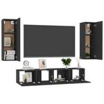 TV-Schrank 4er Set D207 Schwarz