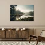 KUNSTDRUCK Misty Morning by the Lake 100 x 70 cm