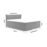 Boxspringbett Doppelbett Martines Bett Grau - Breite: 160 cm