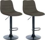 Tabouret de bar Lex Lot de 2 Taupe