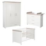 Set de chambre bébé Lucy 3 pcs Blanc - Bois manufacturé