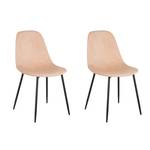 Lot de 2 chaises rembourrée Corby Taupe