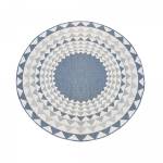 Tapis exterieur EXT C ROND REVERSIBLE Bleu - Matière plastique - 240 x 8 x 240 cm