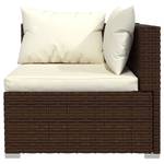 Garten-Lounge-Set (7-teilig) 3013635-1 Braun - Weiß - Metall - Polyrattan - 60 x 30 x 60 cm