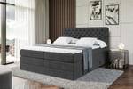 Boxspringbett BOXI8 KING Schwarz - Breite: 180 cm