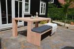 Gartenbank Amsterdam Orange - Massivholz - 140 x 50 x 140 cm