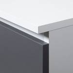 Nachttisch K60 2S CLP Graphit - Grau - Weiß