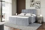 Boxspringbett BRUGO Grau - Breite: 140 cm - H4