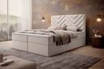 Boxspringbett CHEVRON mit Bettkasten Beige - Breite: 140 cm - H3