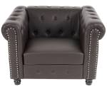 Fauteuil relax Chesterfield (2 pièces) Marron - Cuir synthétique - 109 x 74 x 90 cm